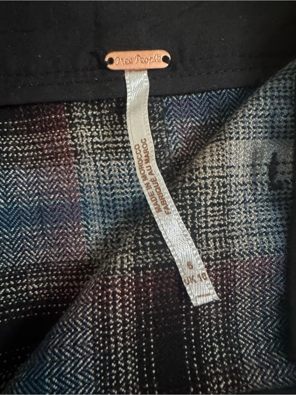 Free People Plaid Trousers in Blue, Gray and Brown Tones